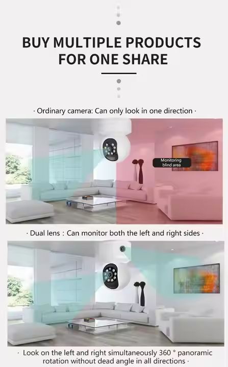 Indoor Pan/Tilt Smart Security Camera, 1080p HD Dog-Camera,2.4GHz with Night Vision,Motion Detection for Baby and Pet Monitor, Cloud & SD Card Storage, Works with Alexa& Google Home (EC70), White