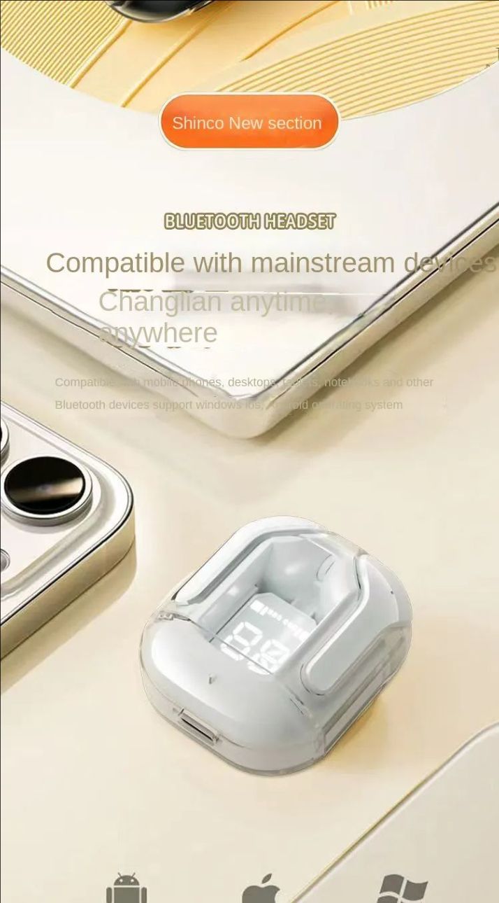 New sports Bluetooth i31 headset with long battery life and transparent generation for Android Apple.