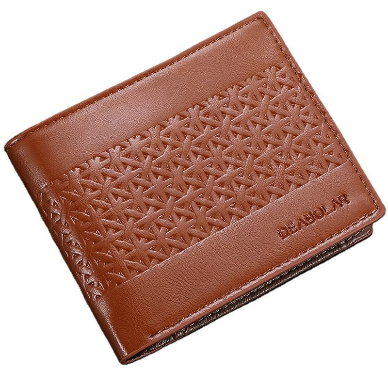 k3262 Men Short Wallet PU Leather Male Casual Purse ID Cards Holder Clutch Coin Purse Money Pocket Bags For Women