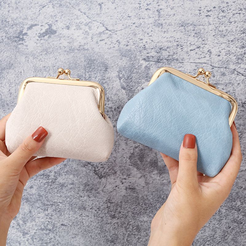 New Retro Style Zero Wallet, Mini Clutch Purse for Students, Waxed Canvas Headphone Case Coin Bag Clip Purse
