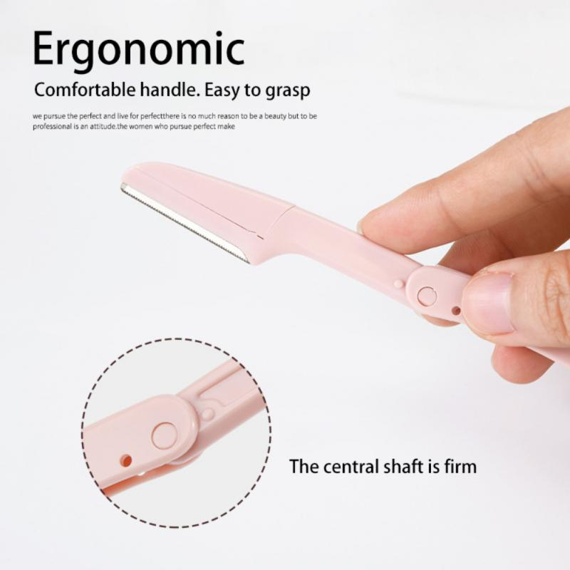 3Pcs Eyebrow Trimmer Portable Face Razor Foldable Eye Brow Epilation Hair Removal Cutters Safety Razor Woman Makeup Tools