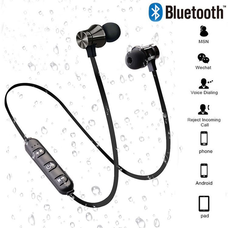 Magnetic Wireless Bluetooth Earphones Music Headset Phone Neckband Sport Earbuds Earphone With Mic For All Phone