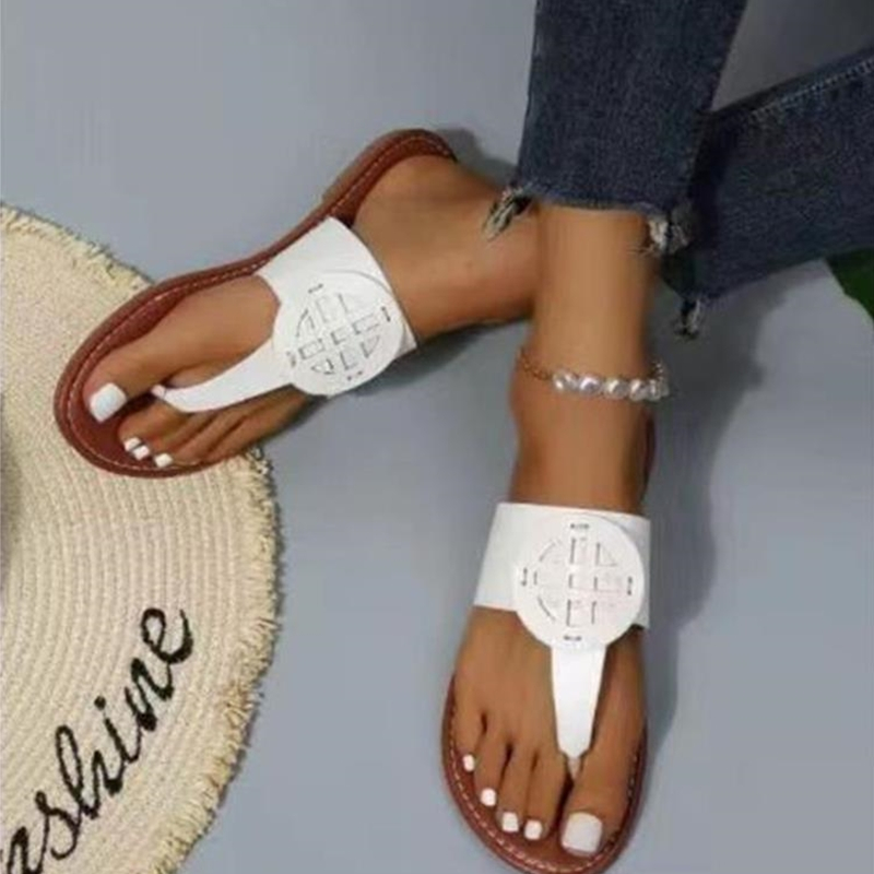 884 Womens Flat Sandals Flip Flops Casual Slip on Comfortable Thong Beach Sandal for Women Dressy