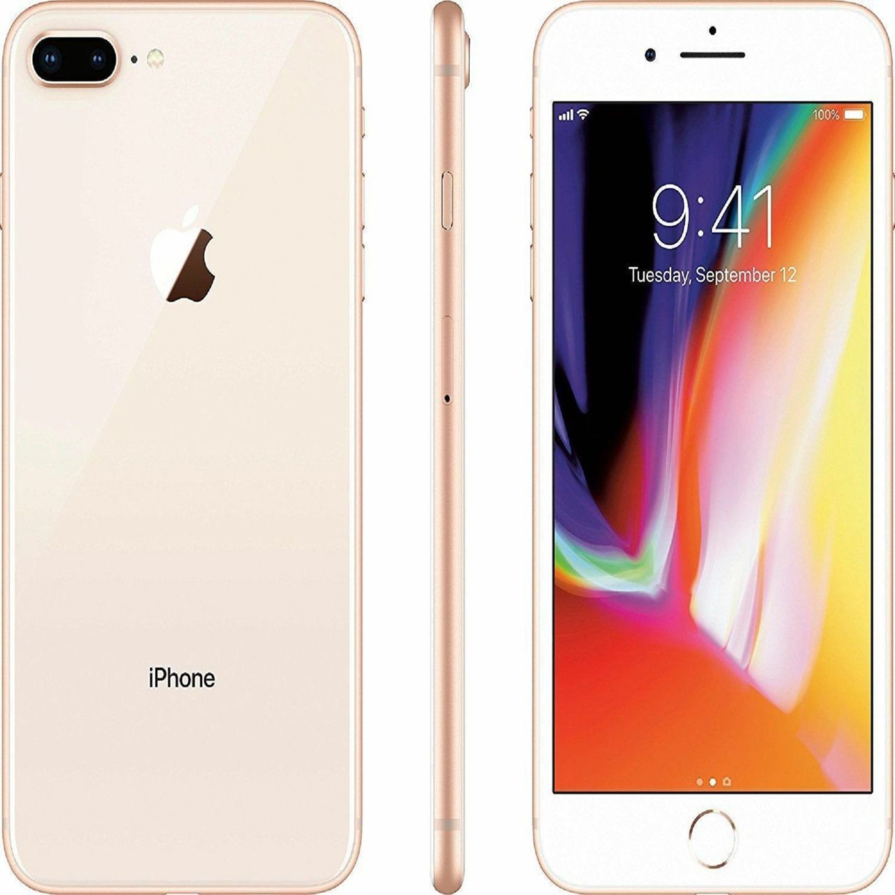 Apple iPhone 8 Plus, 64GB, 128GB - Unlocked (Refurbished) [Lowest Price Online]