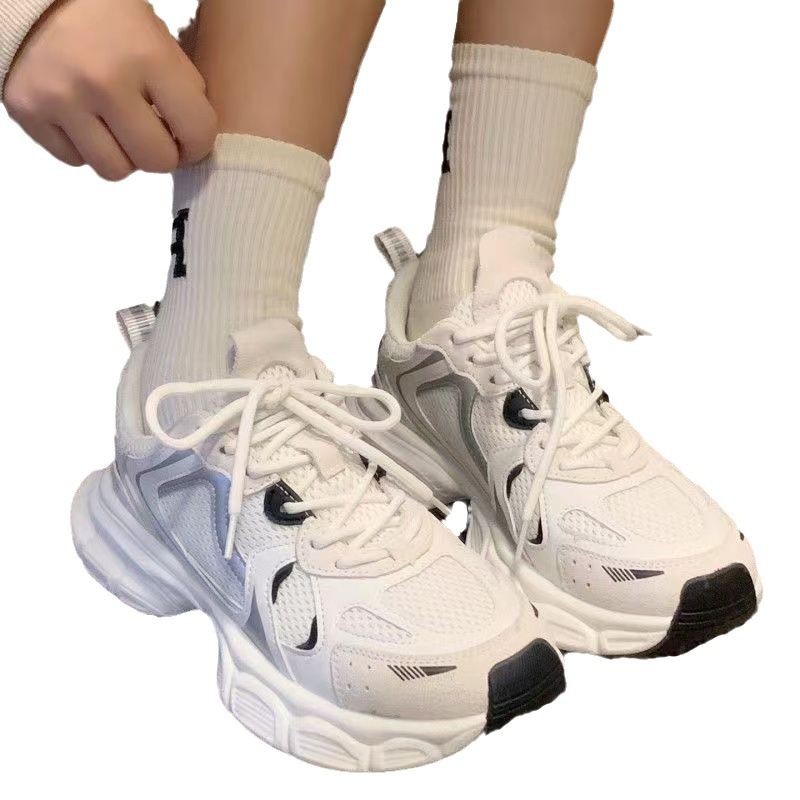 Running Shoe Woman Sneaker Running Shoe Lady Girl Women's Mesh Casual Running Sports Shoes Versatile Thick Soled Breathable Shoes Ins Fashion