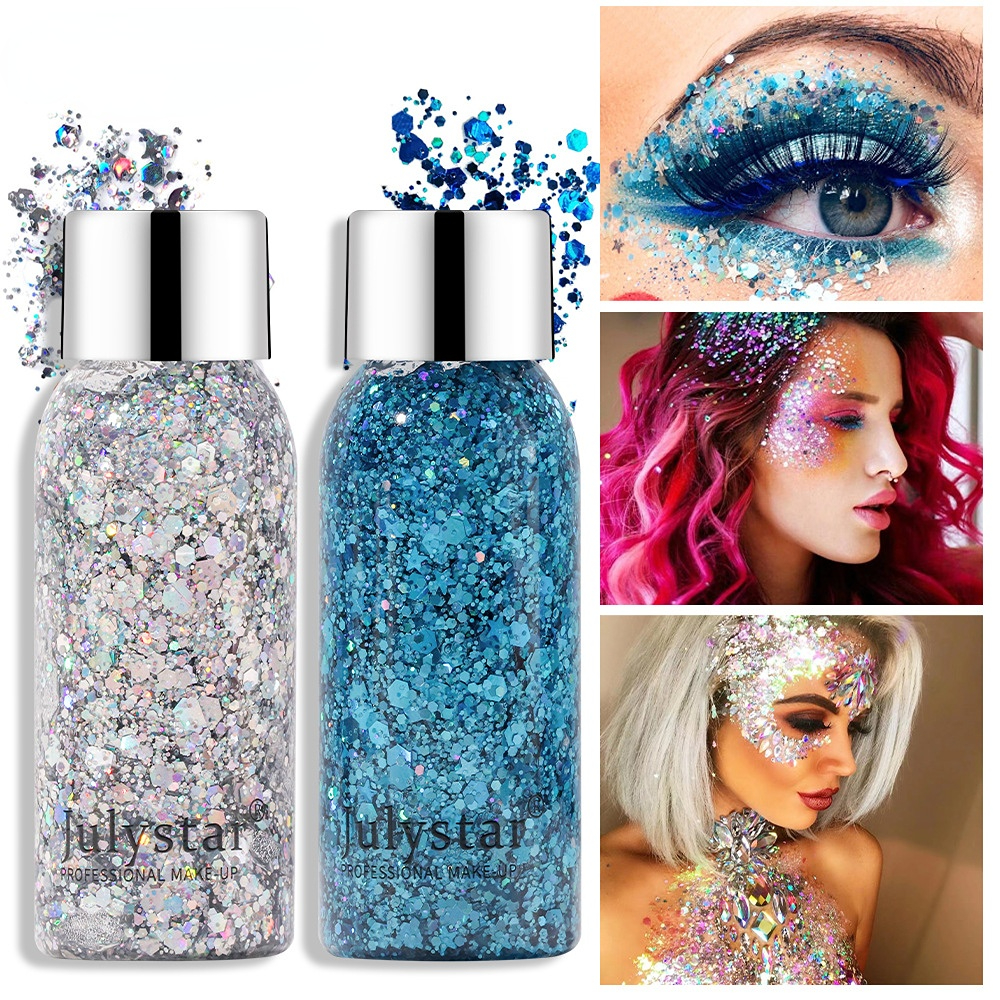 CRRshop free shipping hot selling Makeup makeup colorful stage makeup flash eye shadow liquid face body sequins gel liquid beautiful women girl present