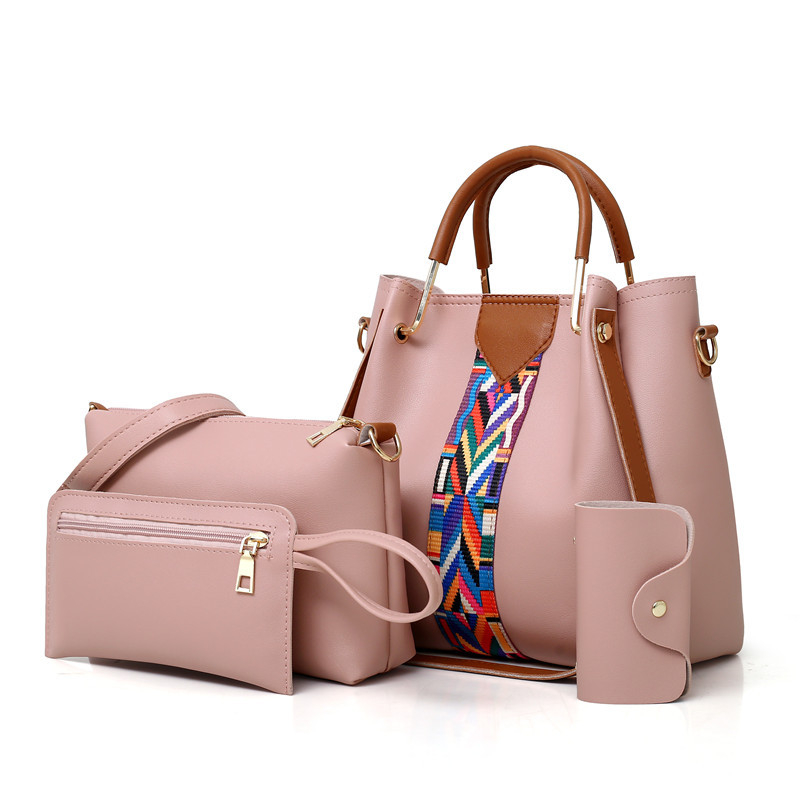 031-3018 Women Fashion Handbags Wallet Tote Bag Shoulder Bag Top Handle Satchel Purse Set 4pcs