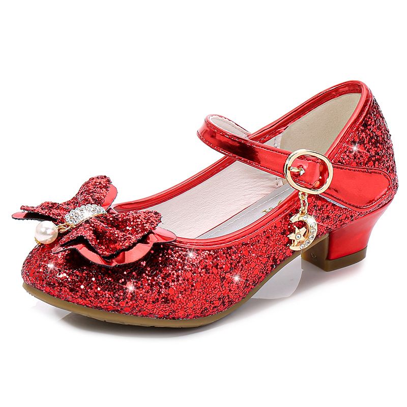 Dress Shoes Girls' High Heels Princess Shoes New Spring Autumn Children's Shoes Performance Shoes Girl's Crystal Shoes