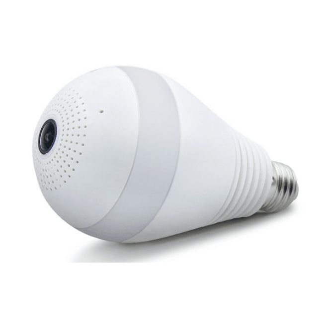 Remax Wireless Hidden LED Light Bulb Camera 360 - Model: D4 - HD 1080P Smart 360 Degree Field View Surveillance CCTV Camera Light Bulb
