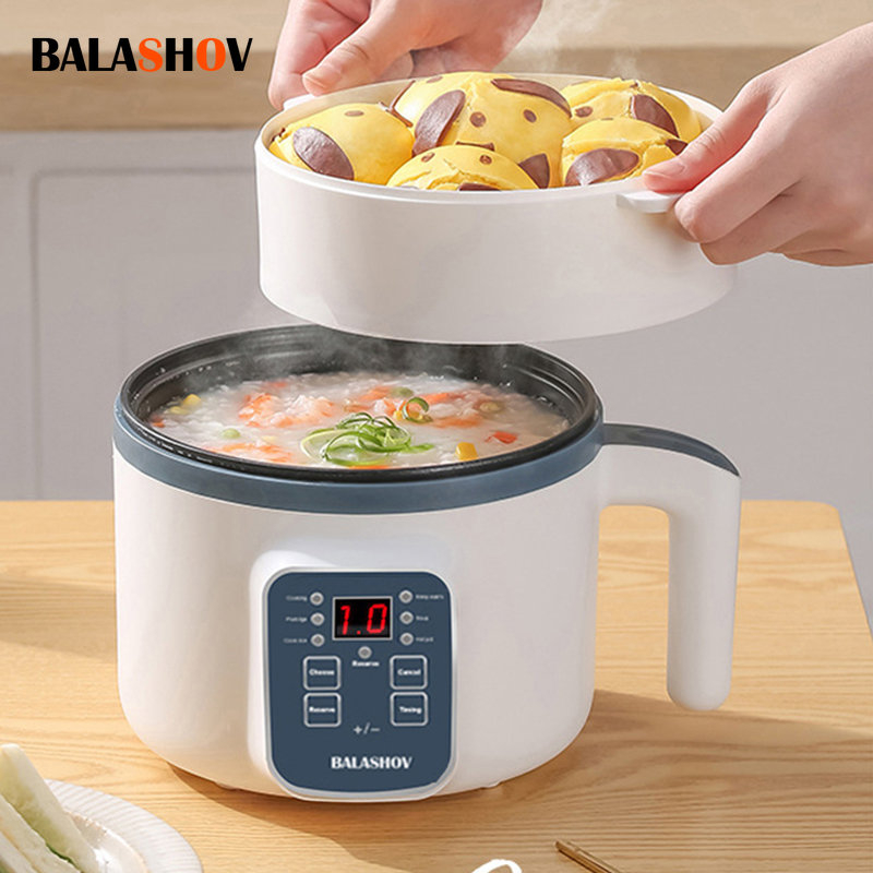 HD-Y100 Mini Rice Cooker Household HotPot Multifunctional Rice Cooker with Steamer Single/Double Layer Non-Stick Electric Cooker