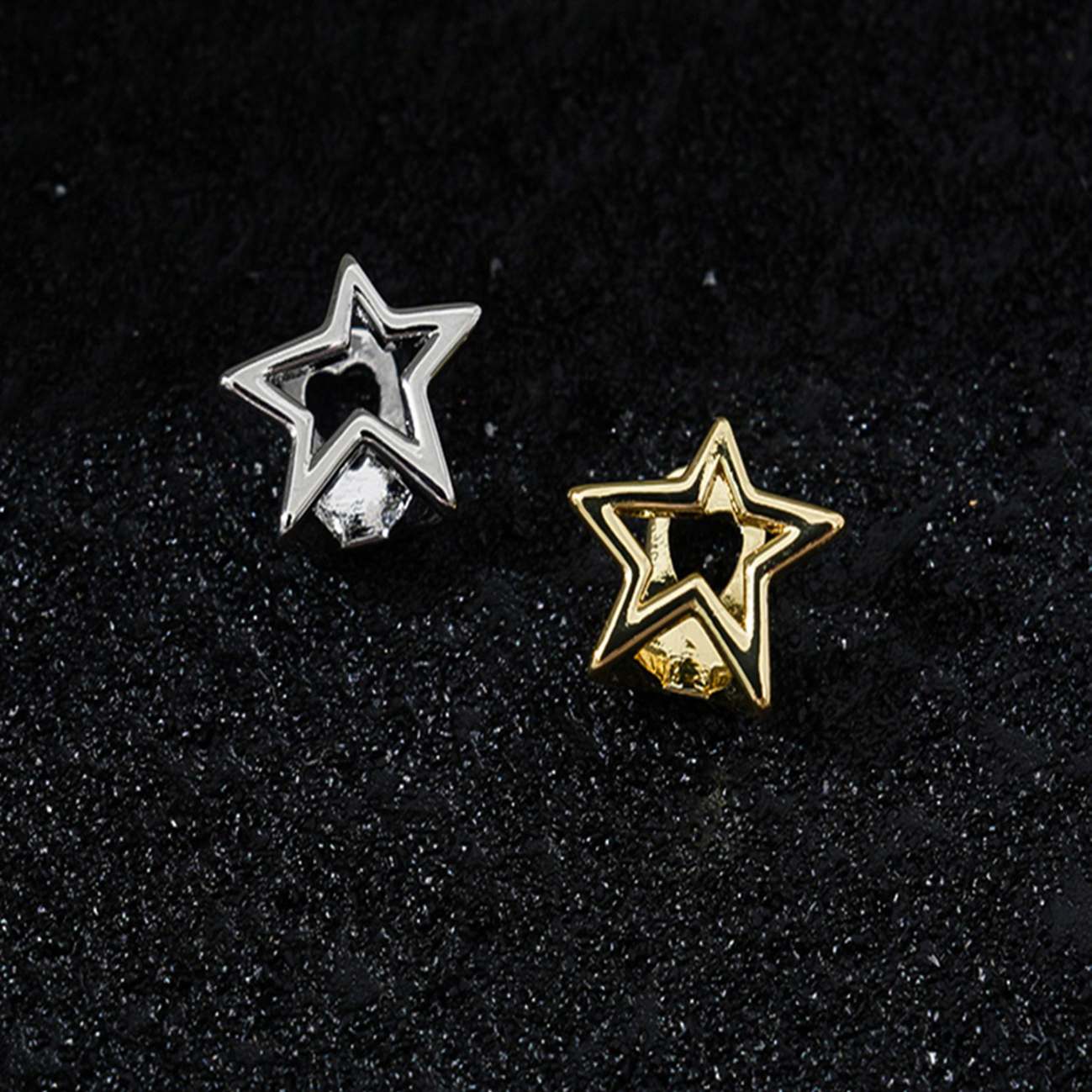 Niche design five-pointed star tooth ornaments hip-hop braces hip-hop grillz gold teeth silver teeth