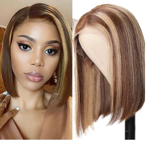 Ohemaa Strands Premium 100% Unprocessed Human Hair Front Lace Wig- 5*1 BOBO Straight Wigs