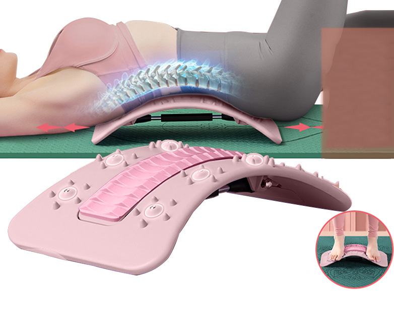 3140 Adjustable Lumbar Lower Back Stretcher Massager Back Spine Stretcher