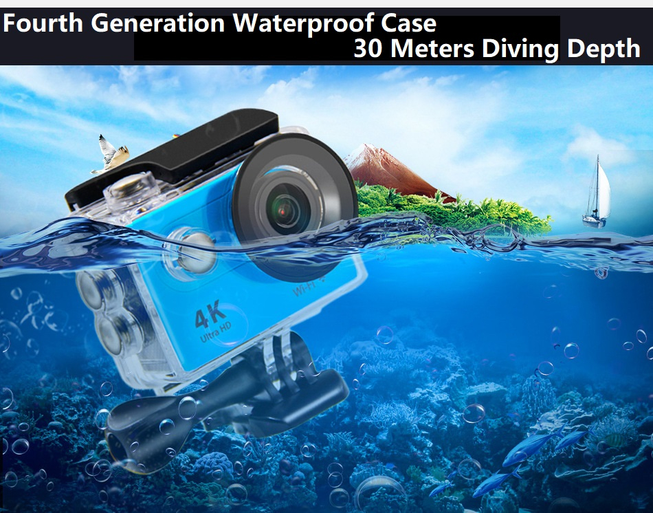 MECOLA 4K 30FPS Action Camera Ultra HD 98FT Underwater Waterproof Camera 170 Degree Wide Angle WiFi Helmet Sports Cam Video Camcorder with Remote and Mounting Accessories Kit