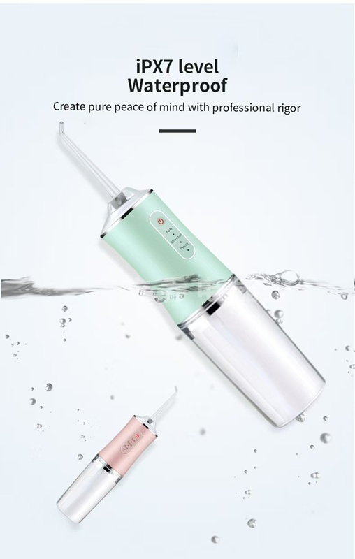Water Dental Flosser Teeth Pick - Cordless Portable Floss Picks Rechargeable Travel Pik Irrigation Cleaner Waterproof Oral Irrigator Electric Flossing Machine for Home Teeth Cleaning