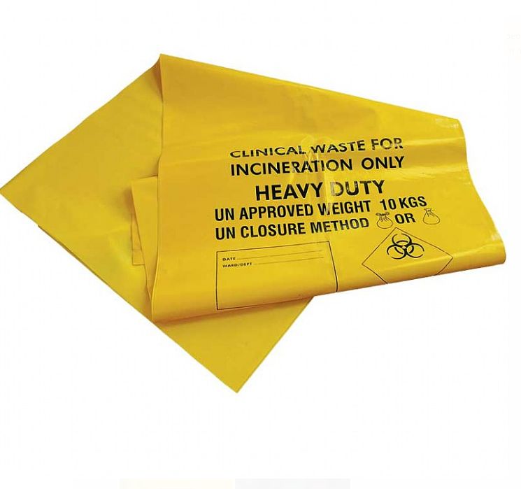 25 ROLLS Thick and Durable Garbage Bags for Safe Waste Disposal, Biohazard Garbage Bags