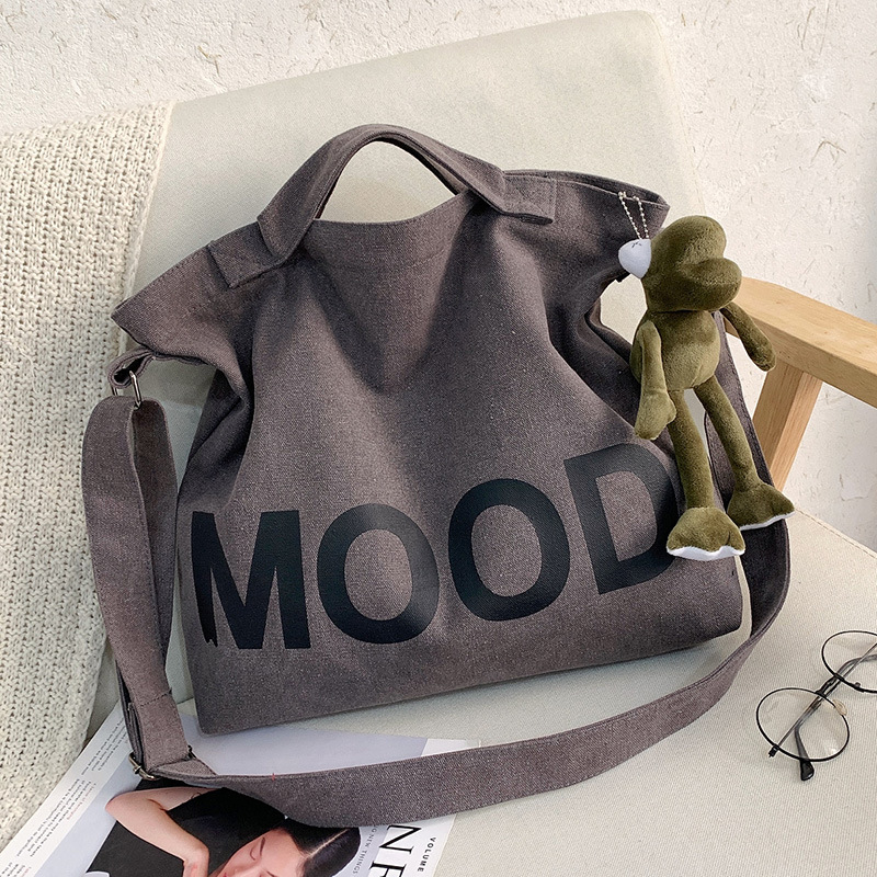 Women's Simple Fashion Shoulder Bag Alphabet Canvas Bag