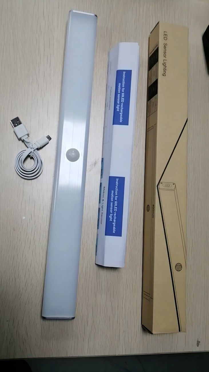 Under Cabinet Lights, 40 LED Rechargeable Battery Operated Motion Sensor Light