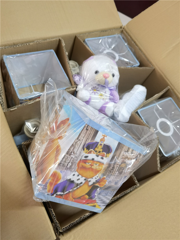 Square Droplight Ceiling Lamp Mickey Mouse Little Bear Pendent Light E14 4*40W MAX 