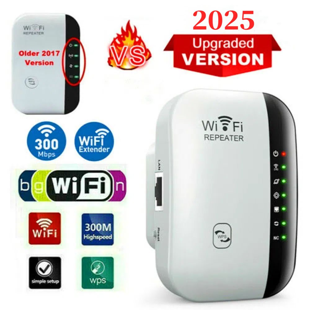 WiFi Amplifier 2.4G Router Wifi Range Extender 300Mbps Wireless WIFI Repeater Wi-Fi Signal Amplifier 802.11N Network Card Adapter for PC UK Plug