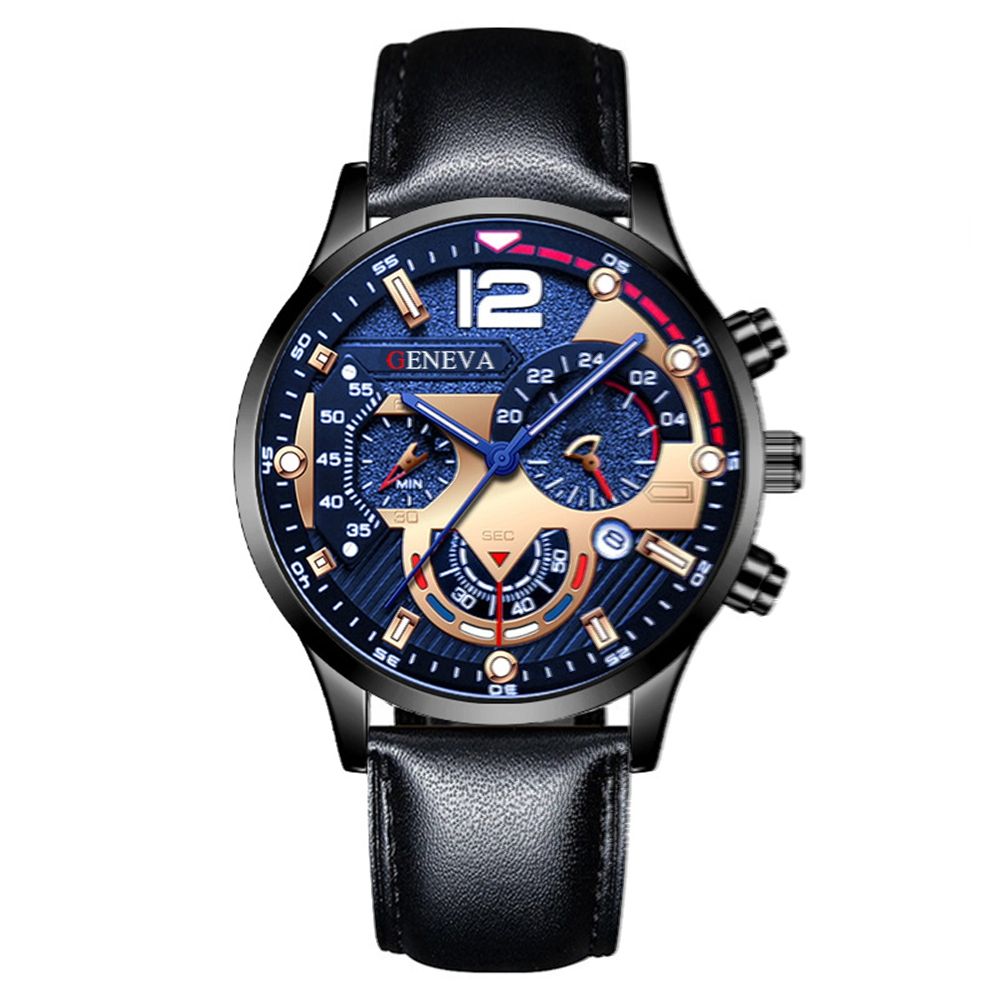 Popular men's watches, fashion calendar, six pin belt watch, quartz watch, men's watch, sports luminous watch, wholesale