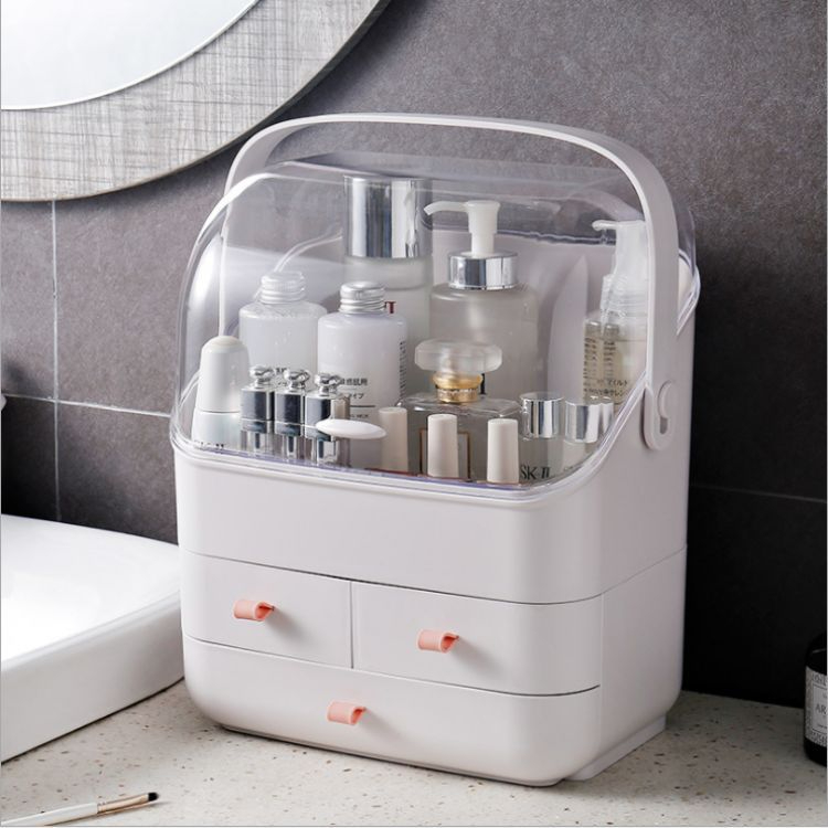Makeup Storage Box Waterproof and Dustproof Cosmetics Skin Care Products Display Box Bathroom Dresser