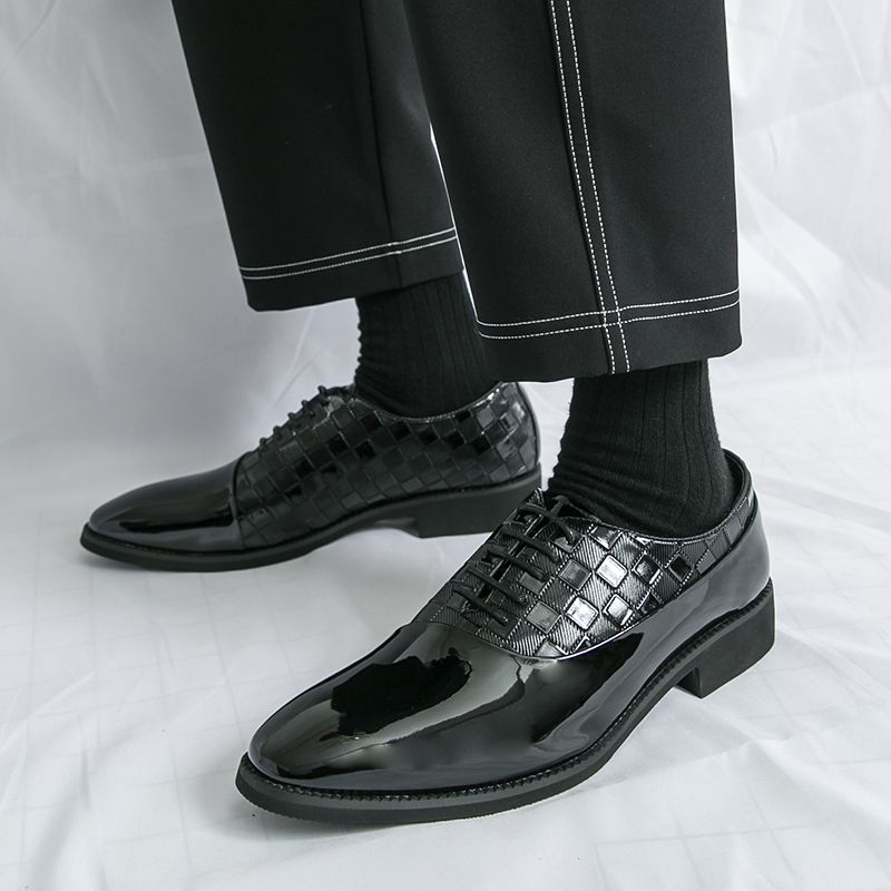 Men Patent Leather Formal Shoes Man Luxury Elegant Dress Shoe Male Footwears The Suit For Official Office Wedding Party Business