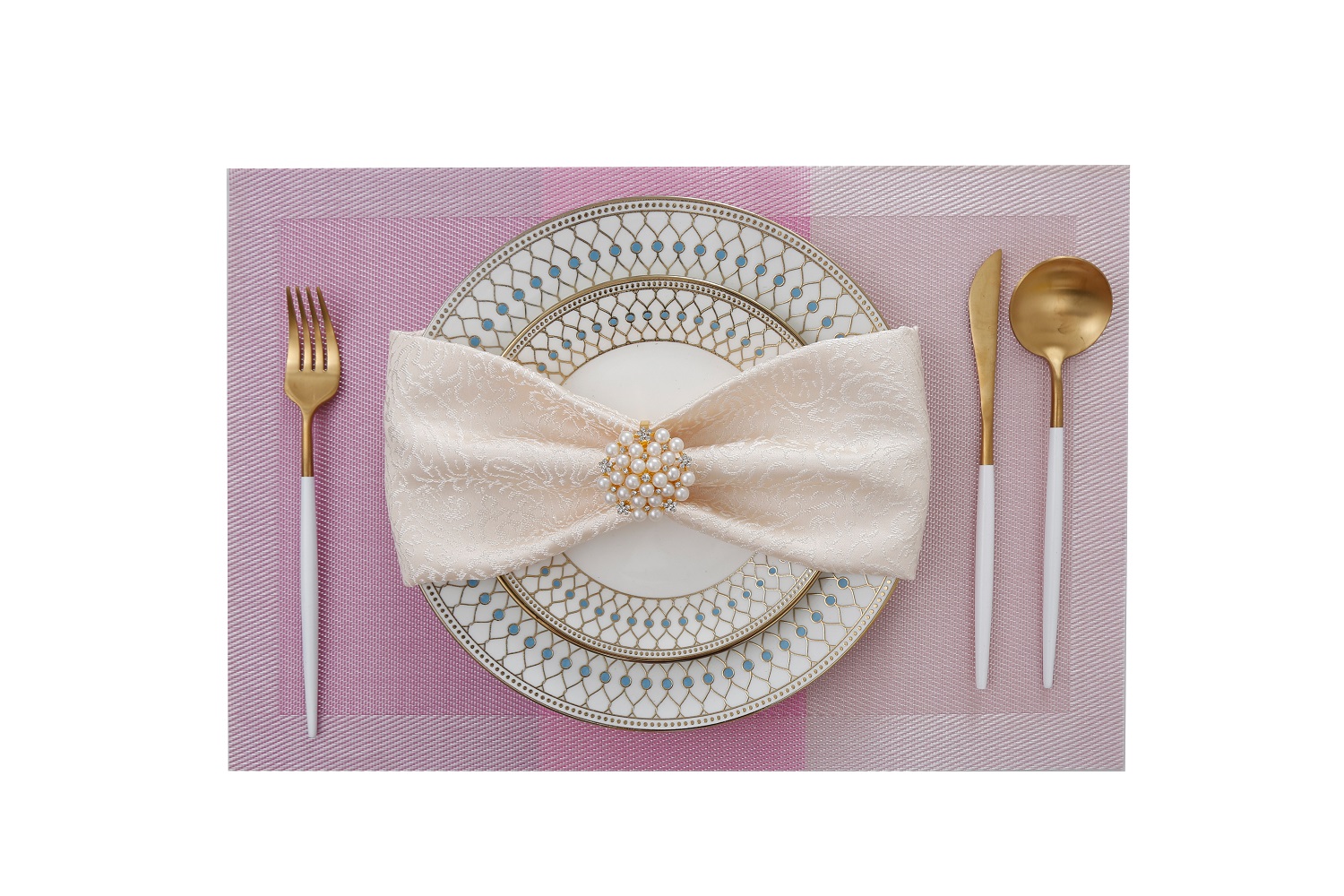 Createshao PVC Vinyl Placemats for Dining Table Set,Heat Resistant Place Mats,Non-Slip Stain Resistant Kitchen Table Placemats
