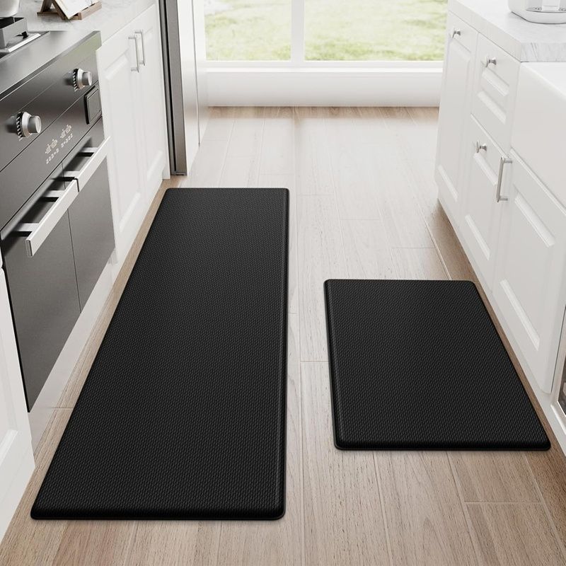 Kitchen Mats, Kitchen Rugs, Cushioned Anti Fatigue Kitchen Mats , Non-Slip Standing Desk Mat, Waterproof Kitchen Rug Set for Kitchen, Floor, Office