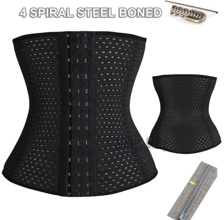 Waist Trainer Slimming Belt Slim Body Shaper Corset Trimmer Sport Gym Fat Burner Elastic Shapewear Black