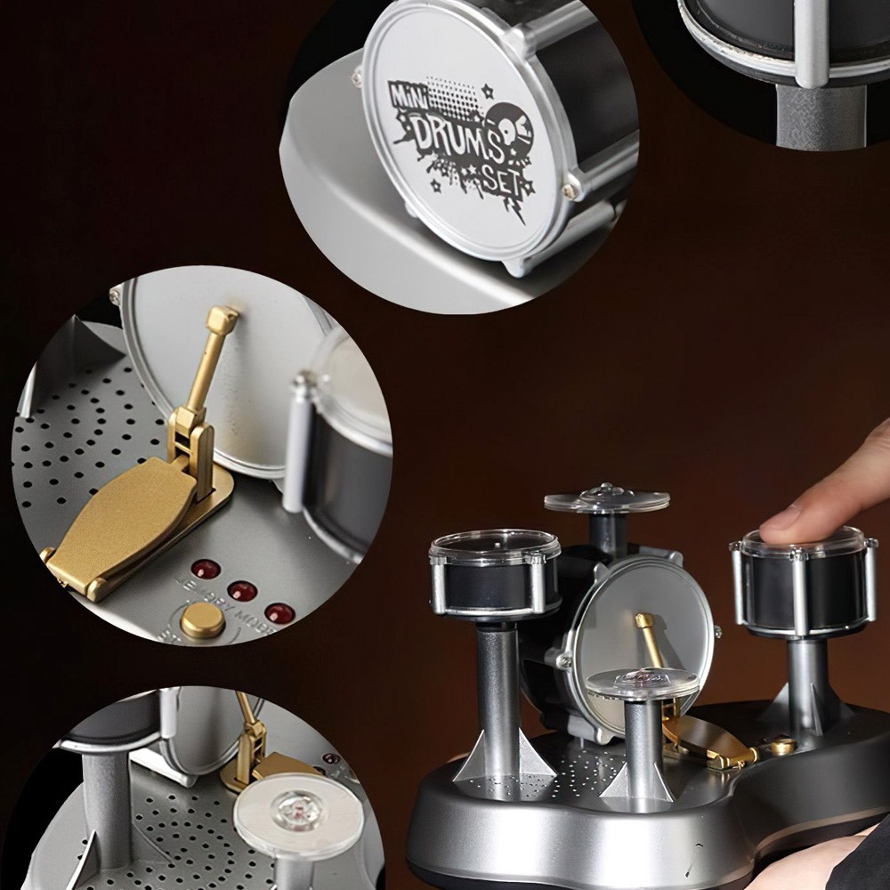 Finger Drums, Mini Drum, Rock Drum Set, Toy for Kids, Touch to Play, Boys, Girls, Gift