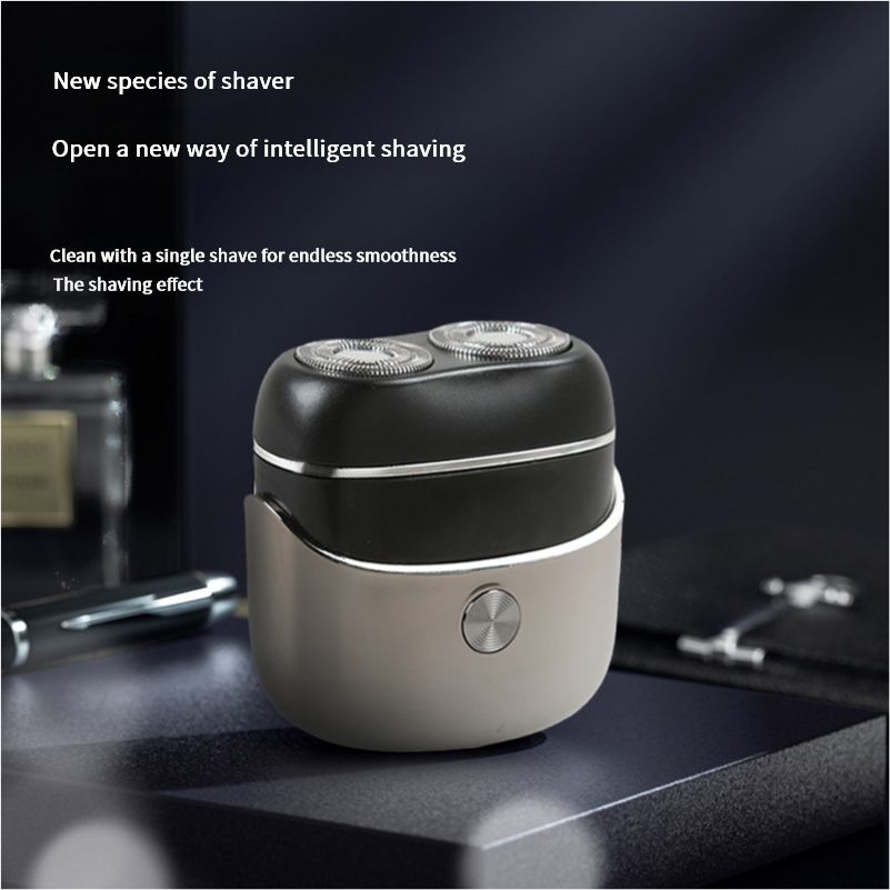 New mini electric shaver, fully washable with dual magnetic heads, suitable for home use and portable, men's facial hair trimmer