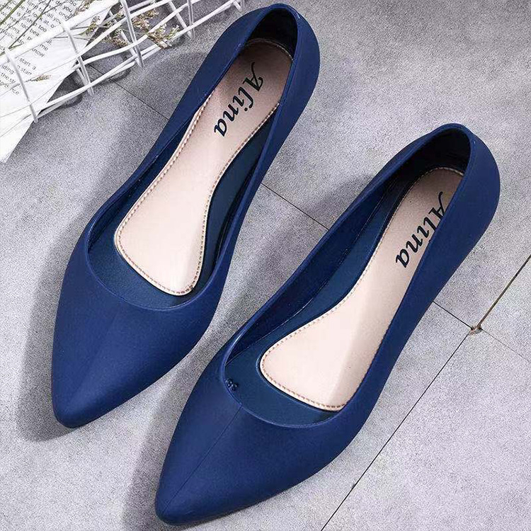 Pointed Single Shoes Wedge Heel Ladies Shoes Casual Work Peas Shoes Wear-resistant Women's Shoes