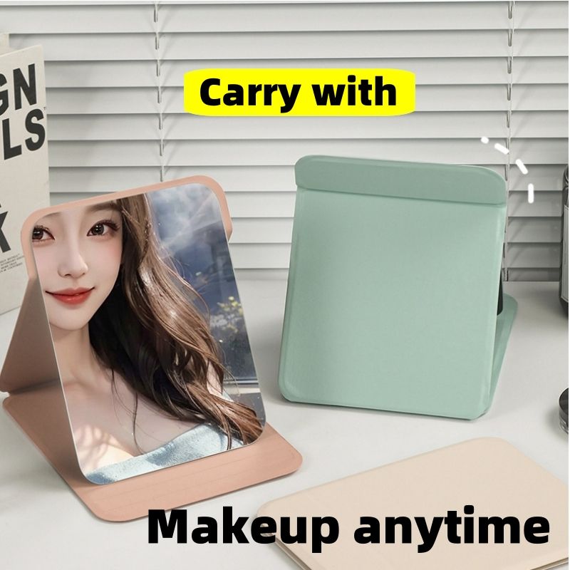 Makeup Mirror, PU leather mirror,portable, portable makeup mirror, desktop folding, touch up mirror