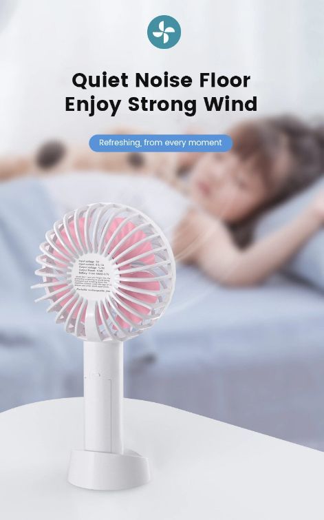 Portable USB Handheld Ceiling Fan Lash Table Fan Summer Must Have Rechargeable Battery Portable Air Cooling USB Mini Fan