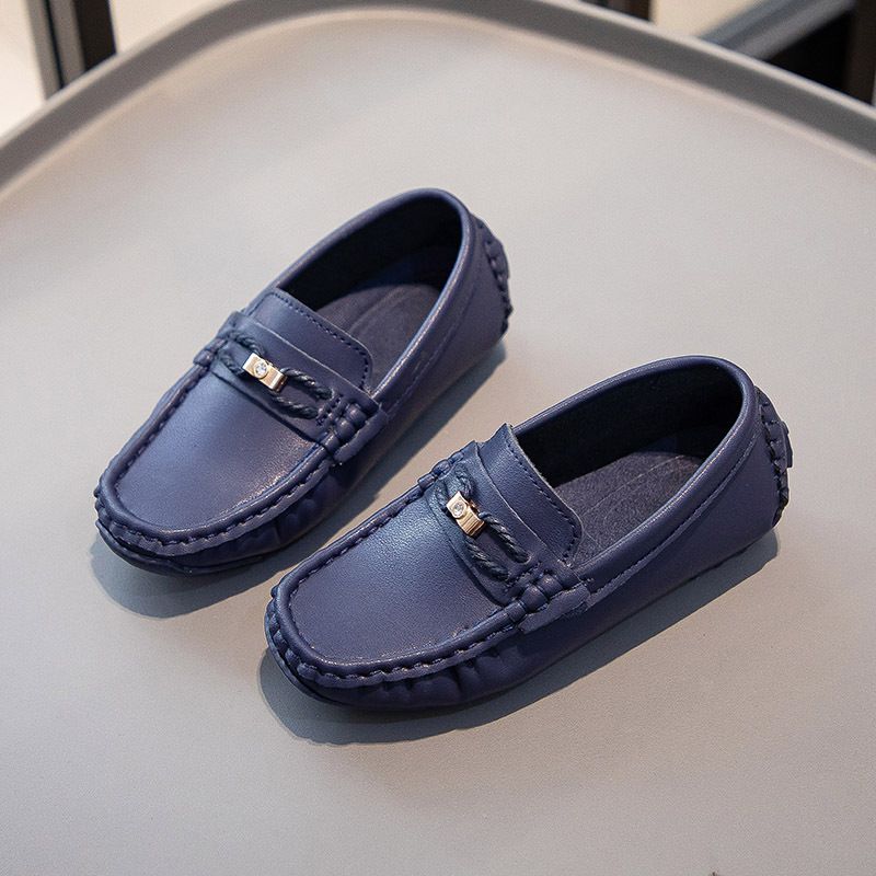 Loafer Kid Children's Loafers New Small Leather Shoes Fashion Shoes for Boys Girls Knitted Breathable Lightweight Loafers