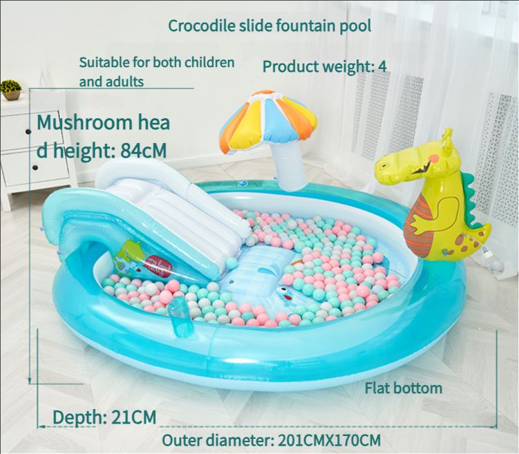 Children's ocean ball pool inflatable castle baby swimming pool fence indoor wave pool home baby toy shark