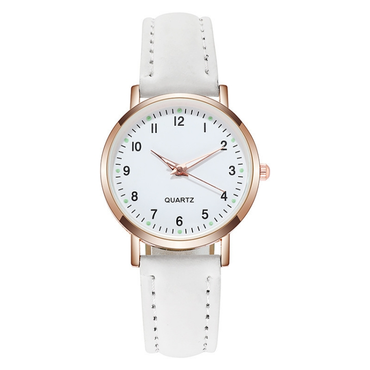 Female Luminous watch leisure time fashion girl Wrist watch Noctilucent light Belt Women's quartz watch CRRSHOP white red purple green blue black pink brown grey watch