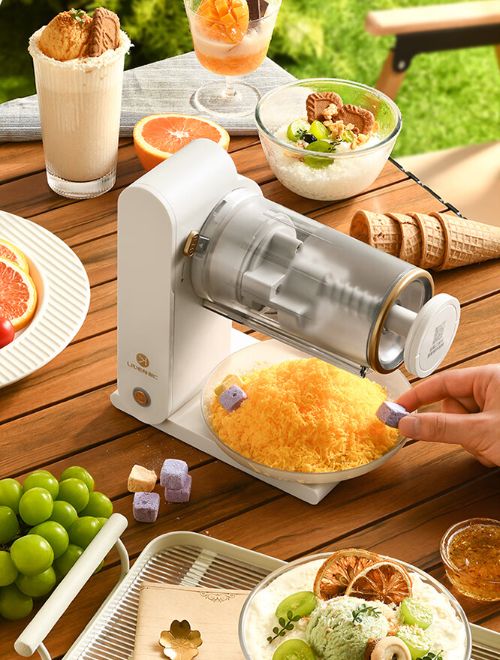 Shaved Ice Machine Electric Rechargeable Snow Cone, Kitchen Table-Top Ice Crusher for Slushies, can make Ice Cream, and Smoothie,with 2 Silicone Ice Mold