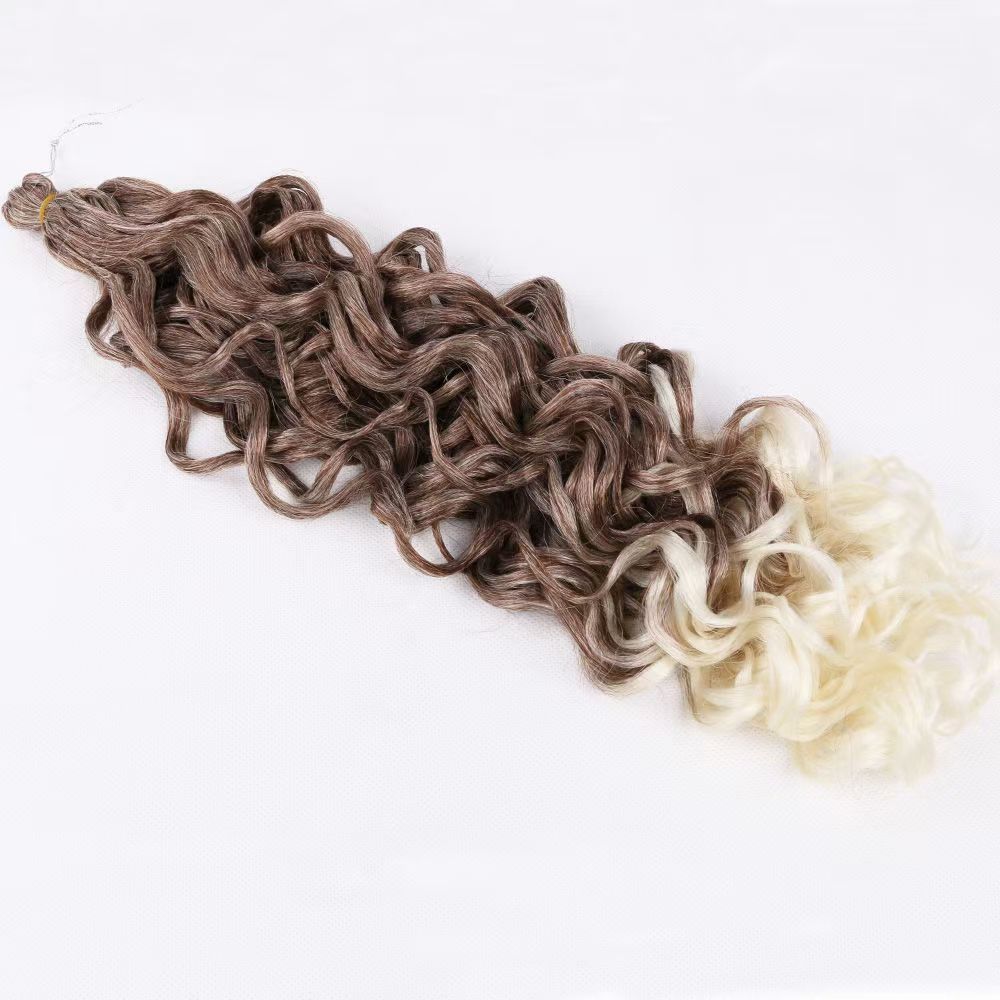 Wig Latin American curly wig big curly Hawaiian curly crochet braided fluffy gradient color hair extension water ripple wave curl