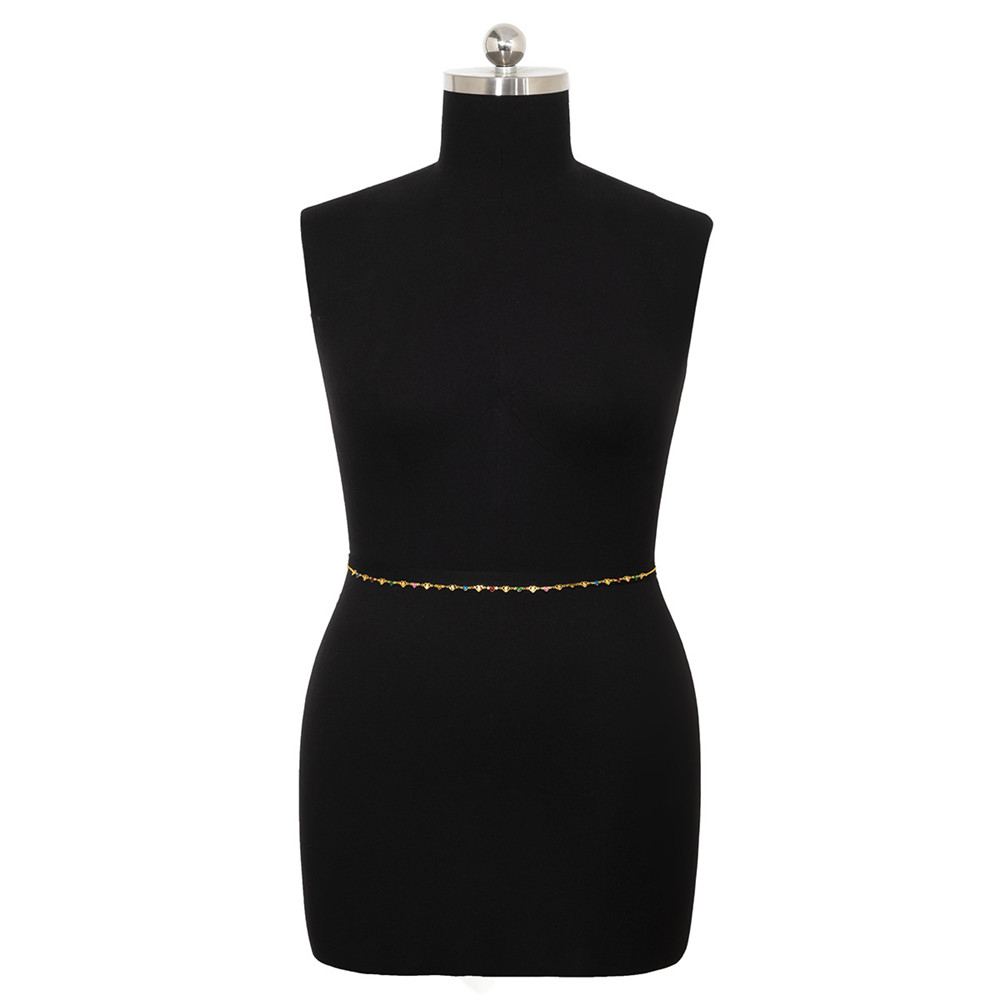 VEONAM Sexy Love Heart Waist Chain for Women Girl Minimalist Hollow out Colorful Heart Belly Chain Summer Beach Jewelry 2022