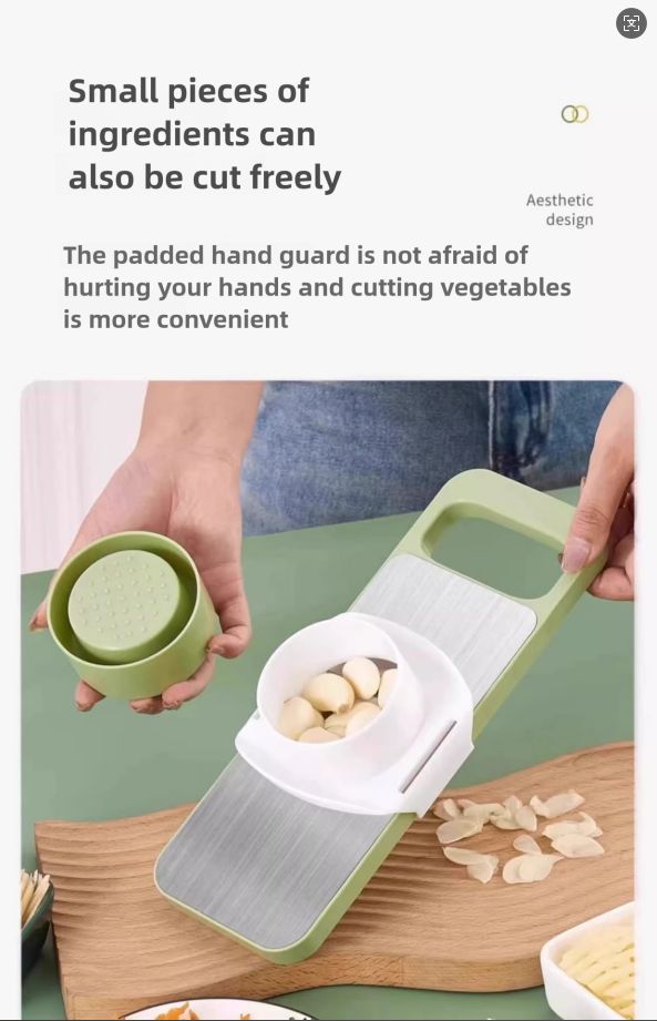 Multifunctional Vegetable Slicer knife, Chopper with 5 Interchangeable Blades,Vegetable cutter chopper