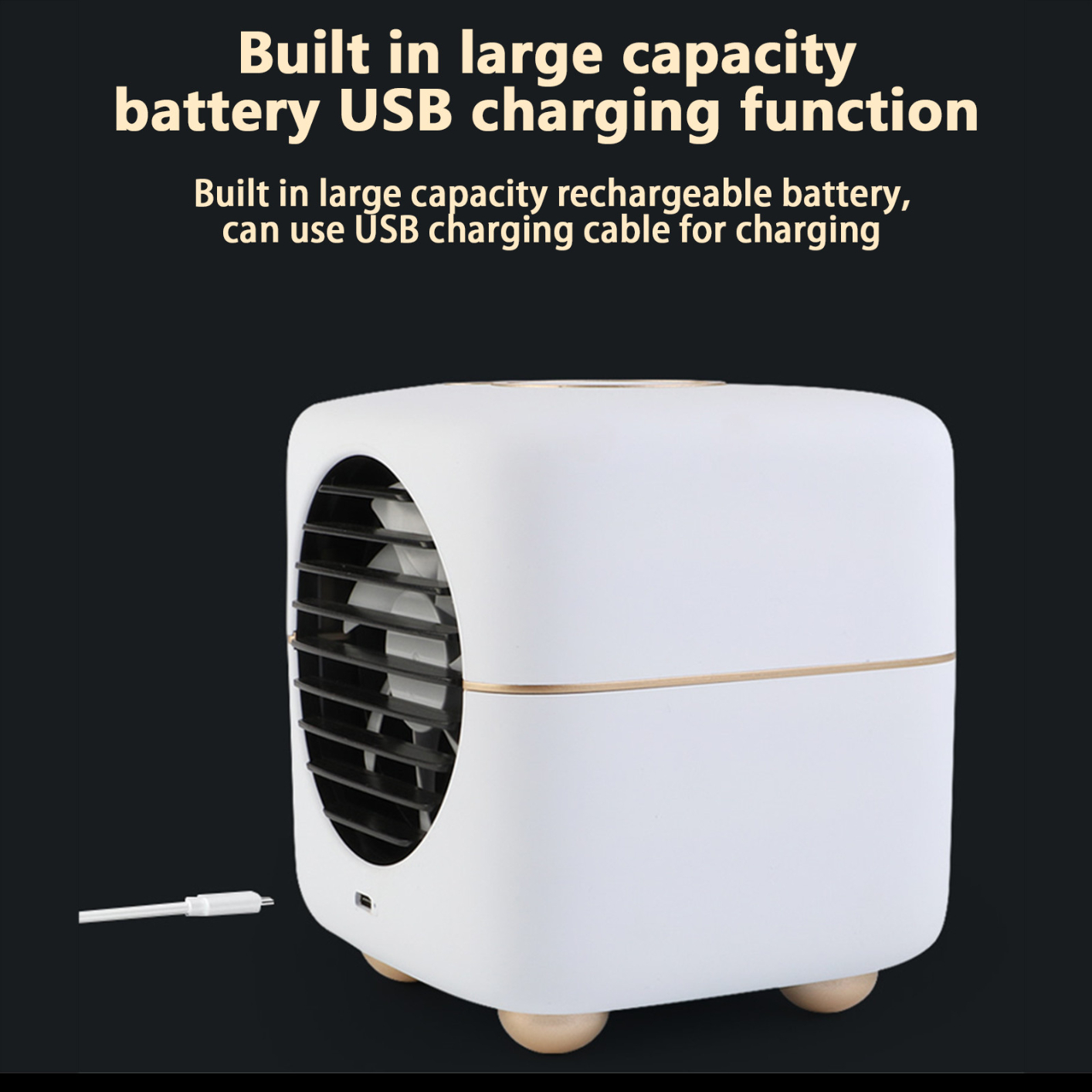 Desktop Natural Wind Mode Air Cooler Humidifying Spray Cooling Desktop Usb Small Fan Mini Water
