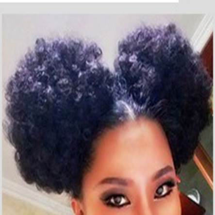 Wigs  Bracts Afro Fluffy Curls Caterpillar Buns Afro Puff Hair Bun