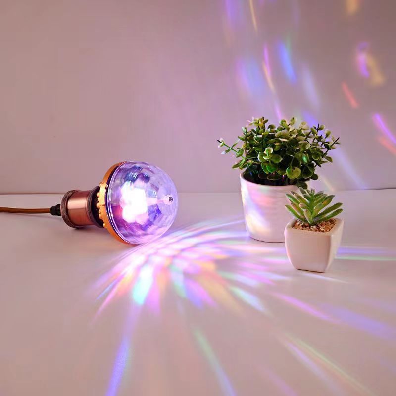 LED Rainbow Magic Ball Light, Stage Light, Rotating Light, Mini Laser Flash Light, Rotating Crystal Light CRRSHOP Atmosphere Lamp Night Light free shipping