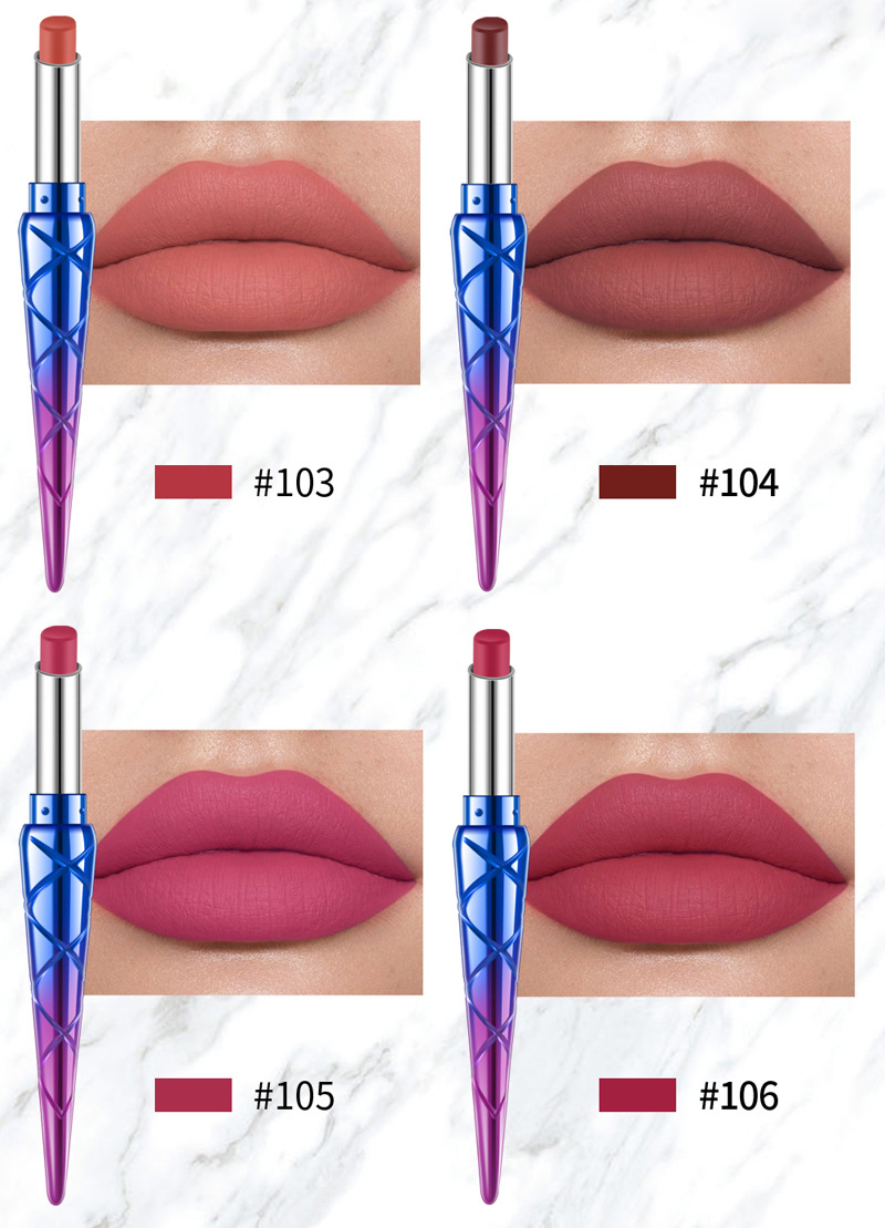 H1032 HANDAIYAN Cigarette Tube Lipstick Pen Mermaid Lipstick Lipstick Natural Vitamin E Matte Lipstick Long Lasting Color