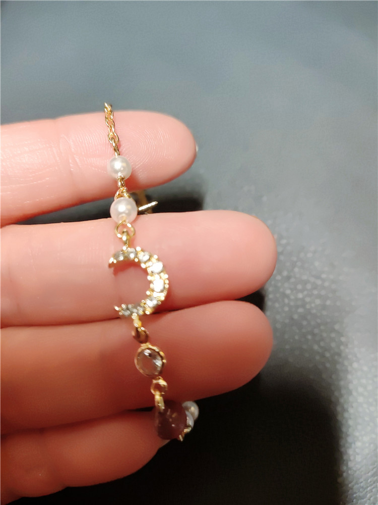 baroque freshwater pearl women bracelet gold color 