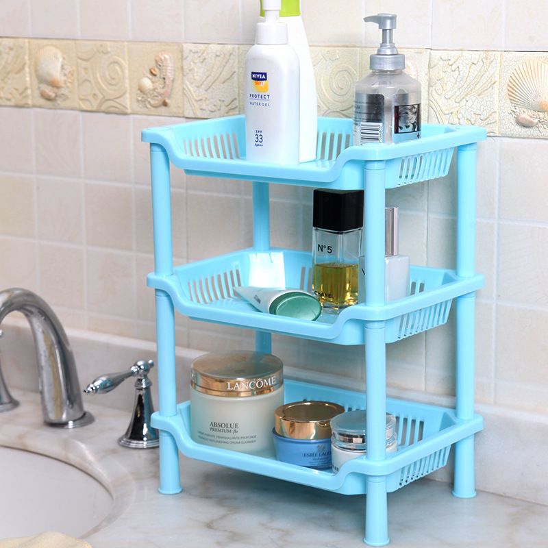 Square shape Triangle storage rack CRRSHOP home daily supplies kitchen storage plastic storage rack, floor standing bathroom storage rack 