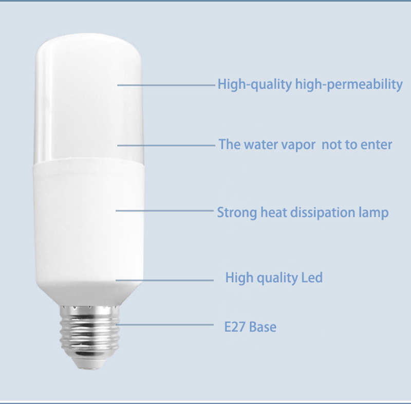 Leopard Cat LED E27 B22 Spiral Cylindrical Energy-saving Bulb 7W 12W 15W 20W Tubular LED Light Bulb AC220V  360 Degree Lamp Indoor Bar Coffee Bar Bedroom Home Lighting Decoration