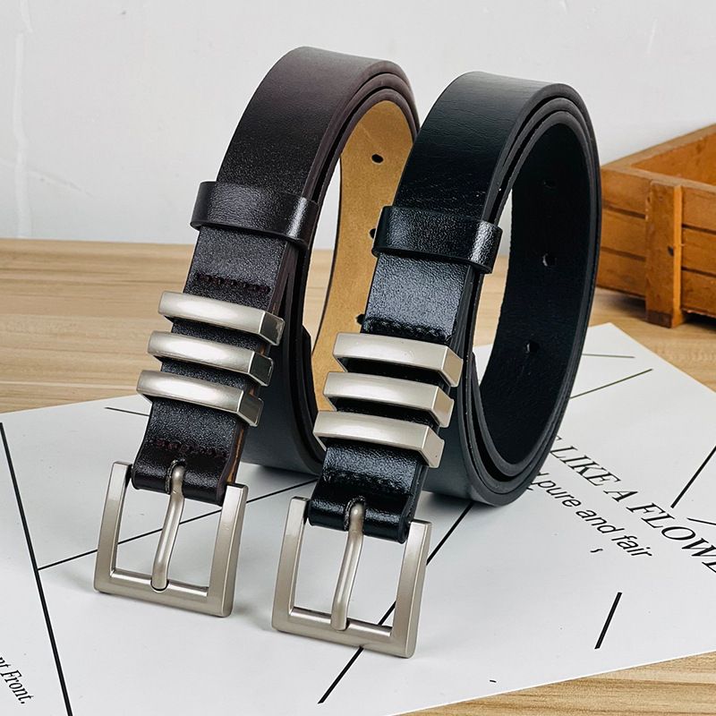 Women's trend slim waistband Fashion all-match jeans dress high-grade leather belt 1514